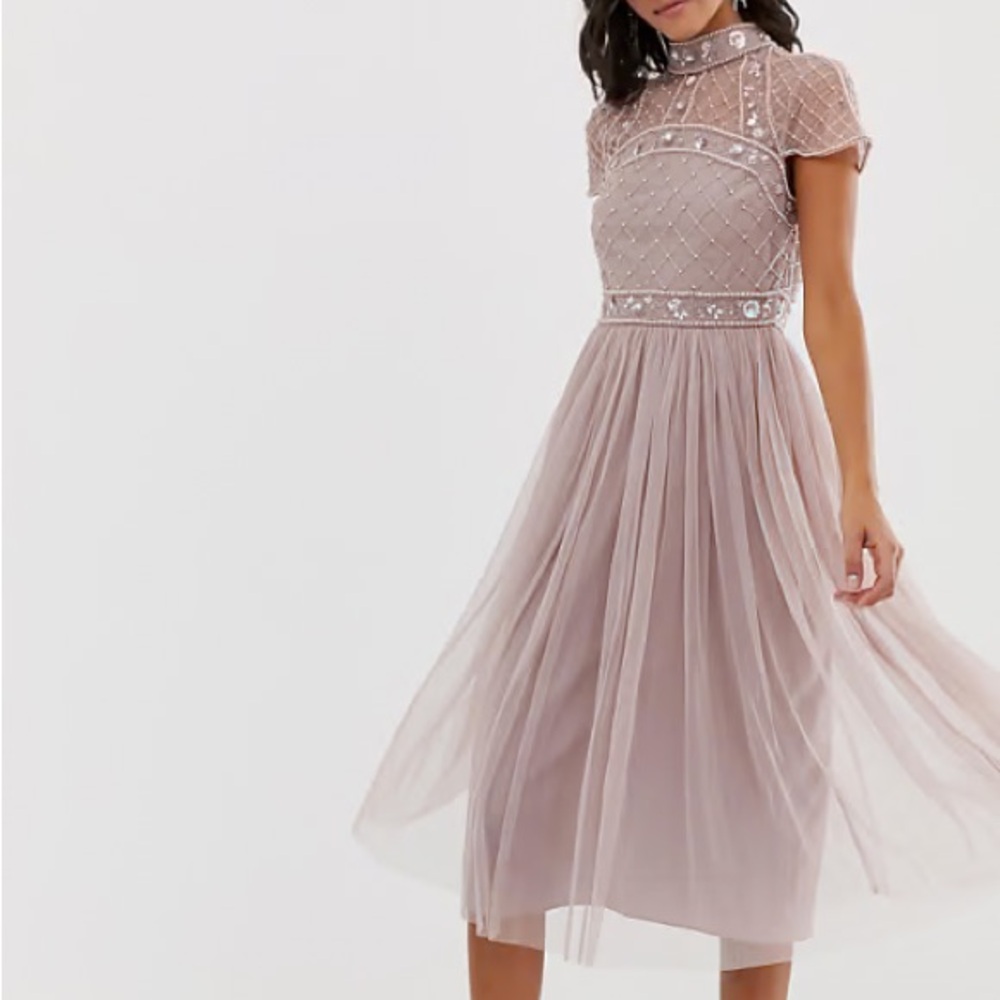 ASOS Embroidered Midi Dress